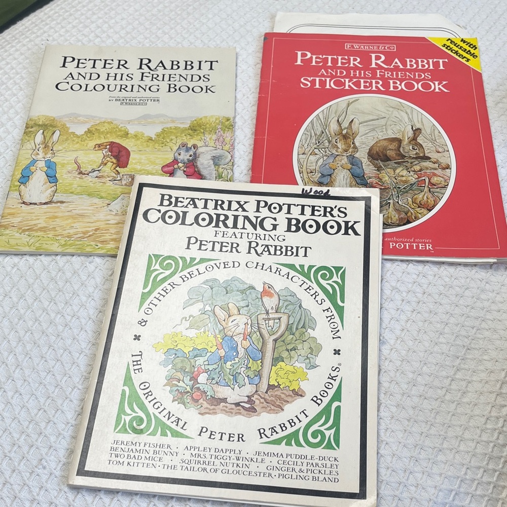 Vintage Colouring Book Featuring Peter Rabbit